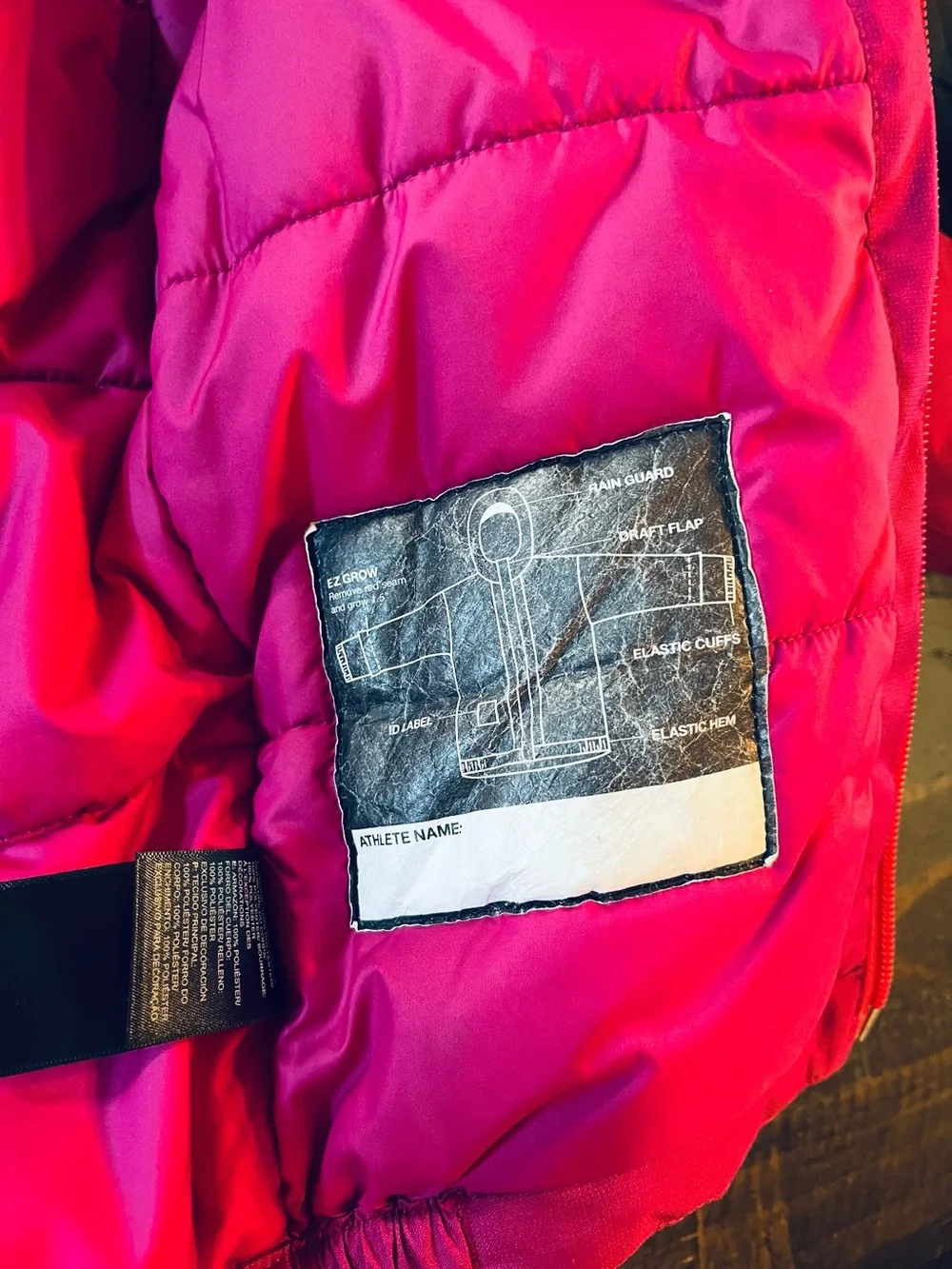 The North Face Girls Pink Leopard Print Hooded Winter Jacket 3T